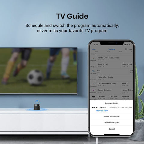 BroadLink RM4mini app setup demonstrates easy remote control from phone.