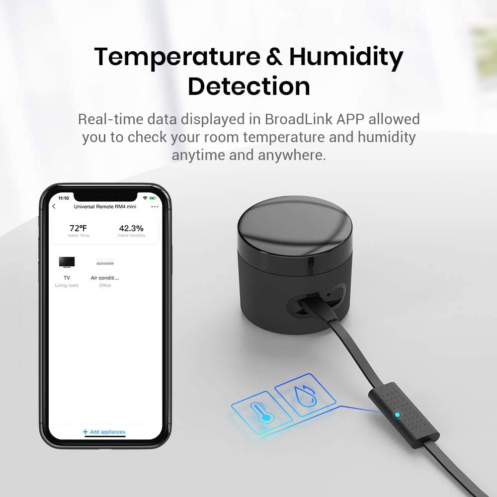 BroadLink RM4mini with Alexa enables hands-free voice control.