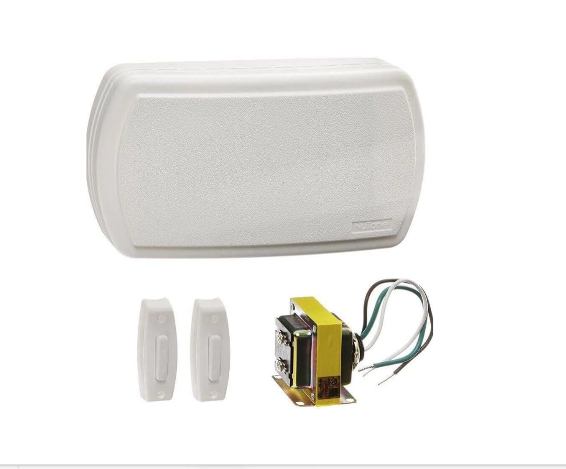Broan-NuTone BK125LWH Builder Chimes Kit with two lighted pushbuttons for clear front and back door alerts