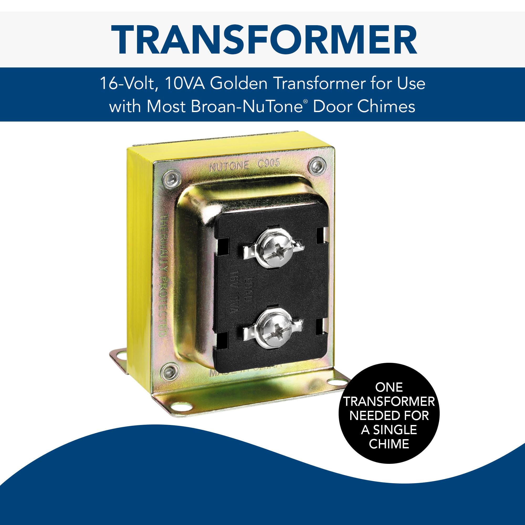 NuTone C905 transformer with thermal cut-off switch for overheating protection
