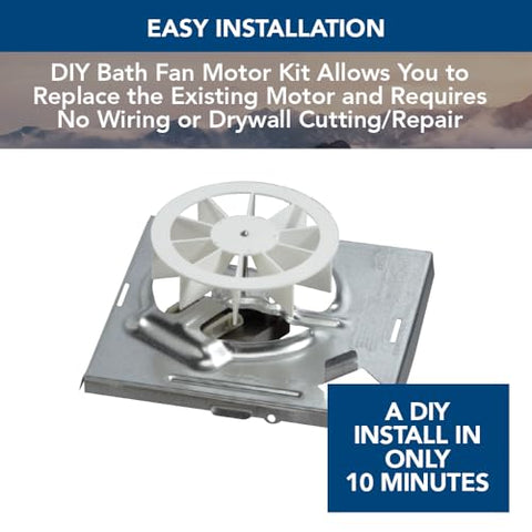 Broan-NuTone 50 CFM motor delivers efficient bathroom ventilation.