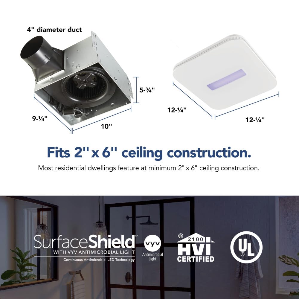 Broan-NuTone AR110LKVV surface-shield LED white mode for task lighting