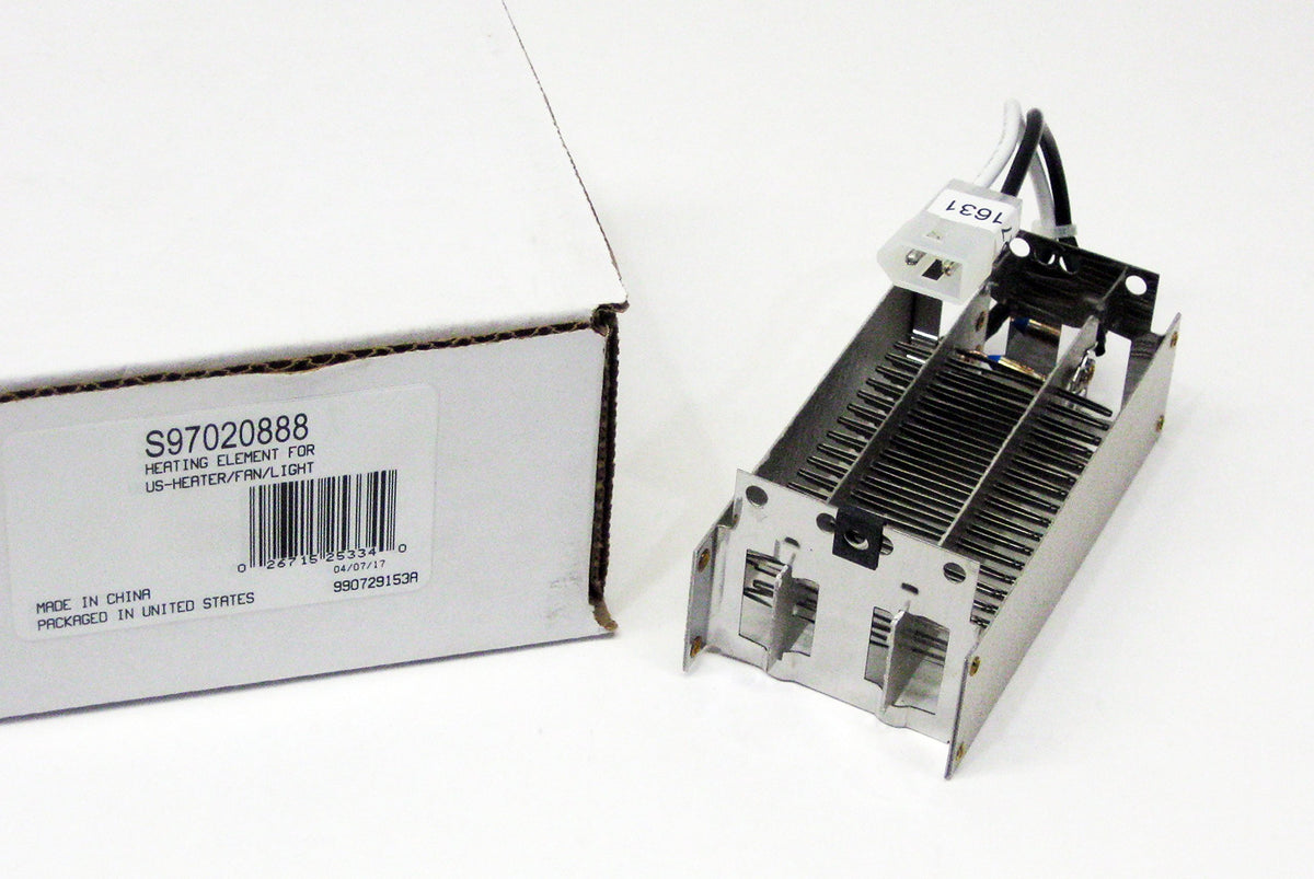 Broan-NuTone S97020888 heater element replacement for heater/fan/light units, supports proper operation.