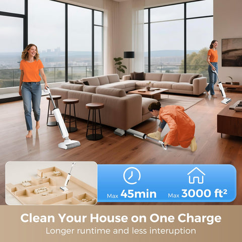 Four-mode smart system adapts to Normal, Eco, Max, and Dry tasks.