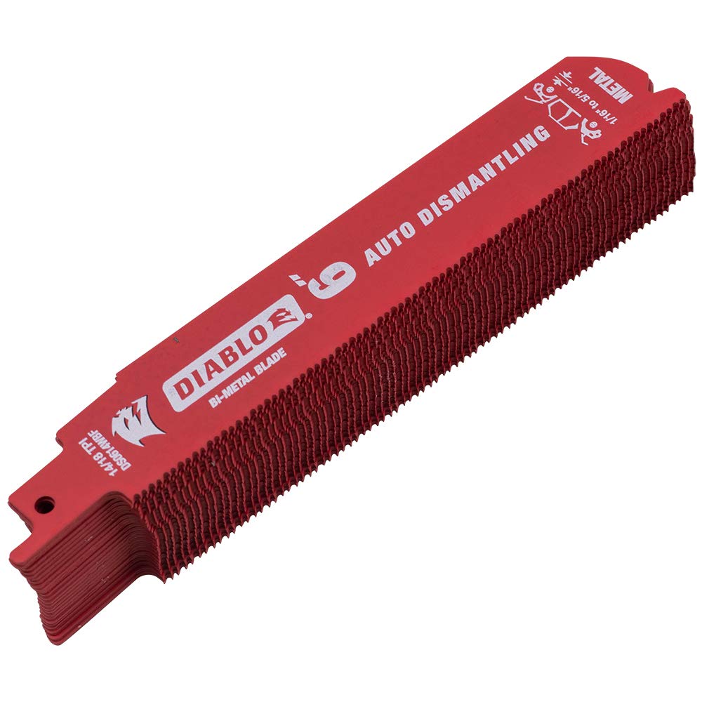 Brock Diablo Steel Demon 6-inch blade in a 25-pack for fast metal dismantling.