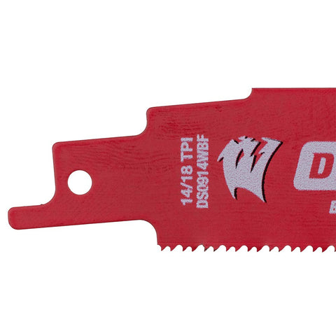 Brock Diablo Steel Demon blade highlights 14/18 TPI for medium metal cutting.