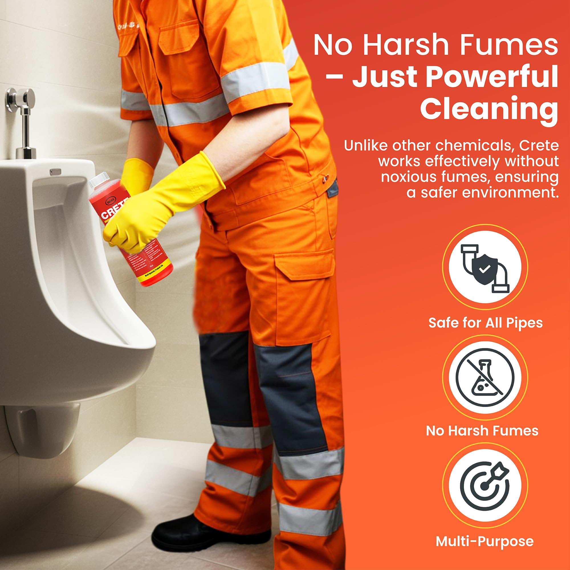 Brodi CRETE odor-control emphasis reduces restroom smells.