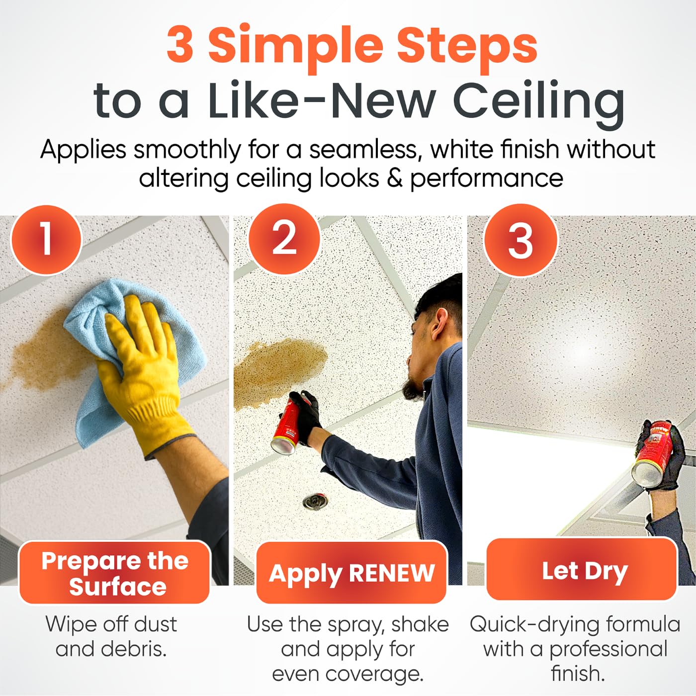 Brodi Renew fire-retardant formula preserving safety on ceilings.