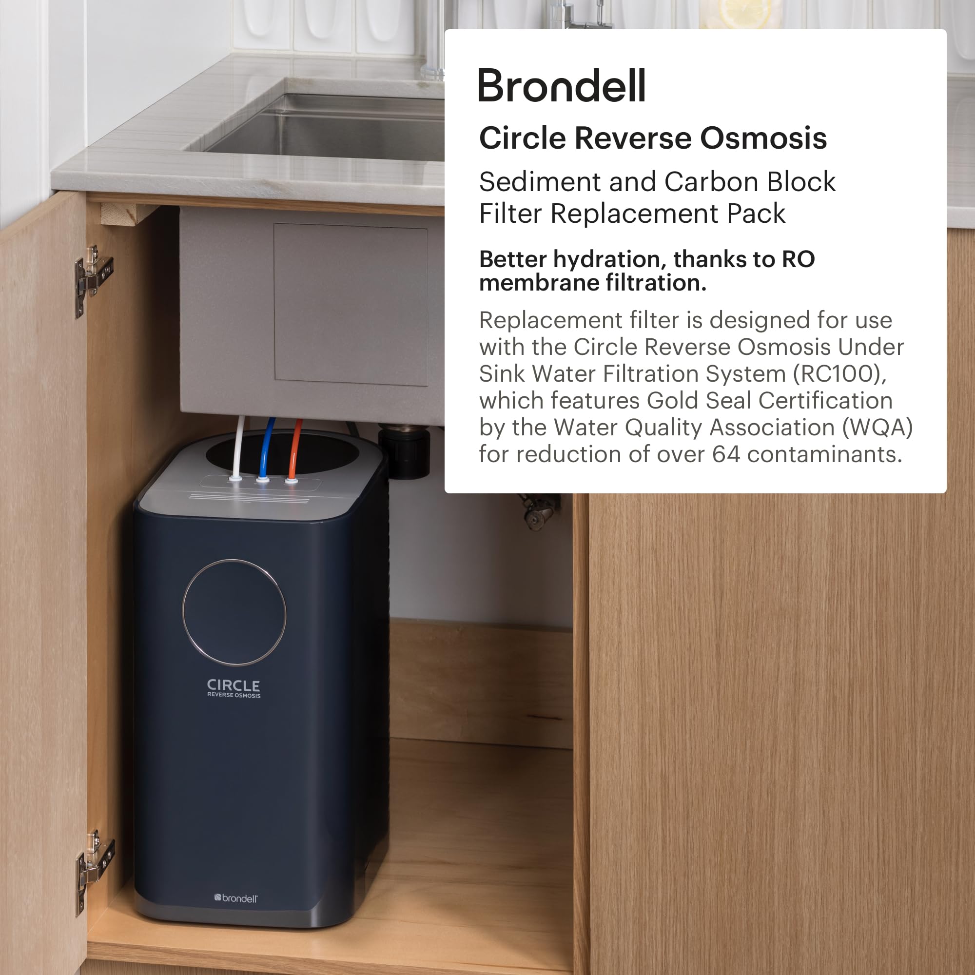 Brondell Circle under-sink installation example highlighting DIY setup.