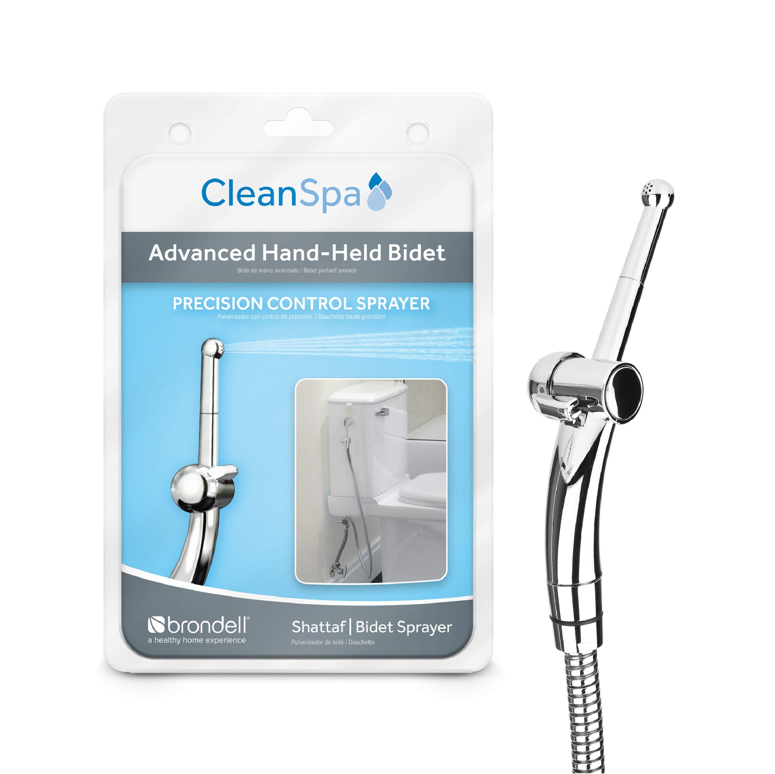 Brondell CleanSpa advanced bidet jet spray demonstrates targeted cleansing