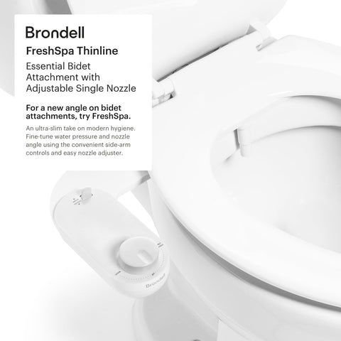 Brondell FreshSpa ambient temperature water for a comfortable cleanse
