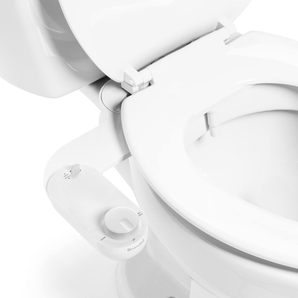 Brondell FreshSpa bidet attachment with side-arm control for precise water pressure