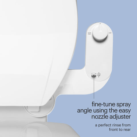 Brondell FreshSpa single nozzle retracts after use for hygienic storage