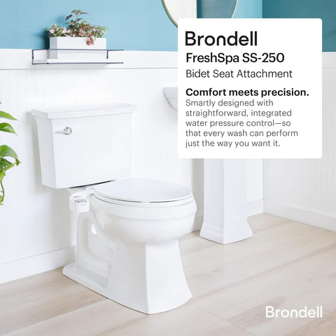 Brondell FreshSpa Thinline dual nozzles retracting for on-demand hygienic spray.