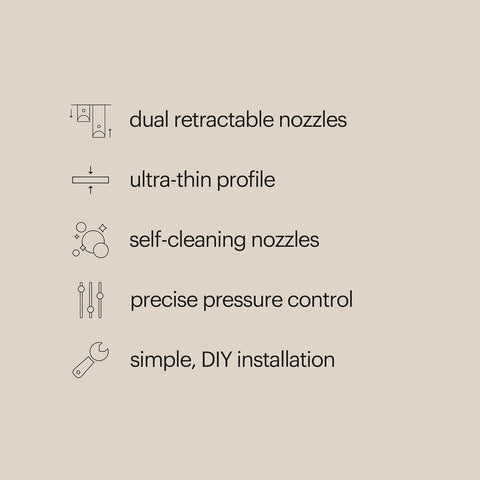 Brondell FreshSpa Thinline easy DIY install with metal braided hose and t-valve.