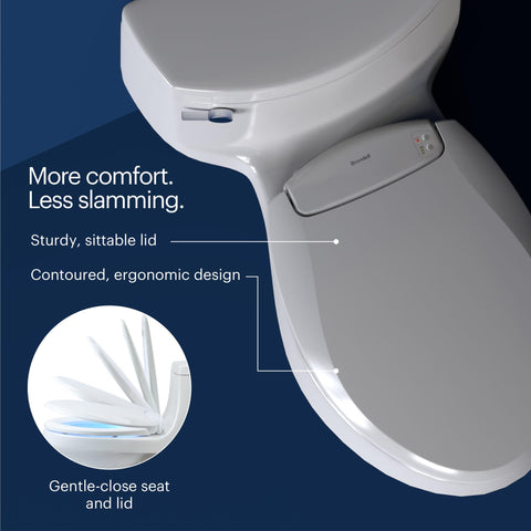 Brondell LumaWarm easy replacement for existing toilet seats.