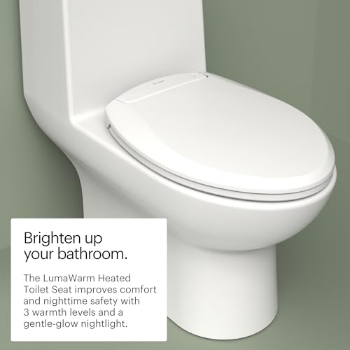 Brondell LumaWarm illuminated lid provides a gentle glow during entry.