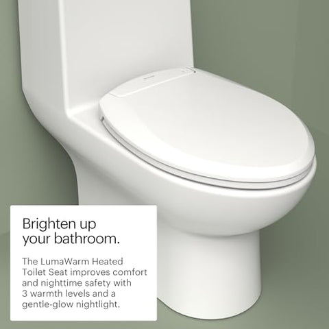 Brondell LumaWarm illuminated lid provides a gentle glow during entry.