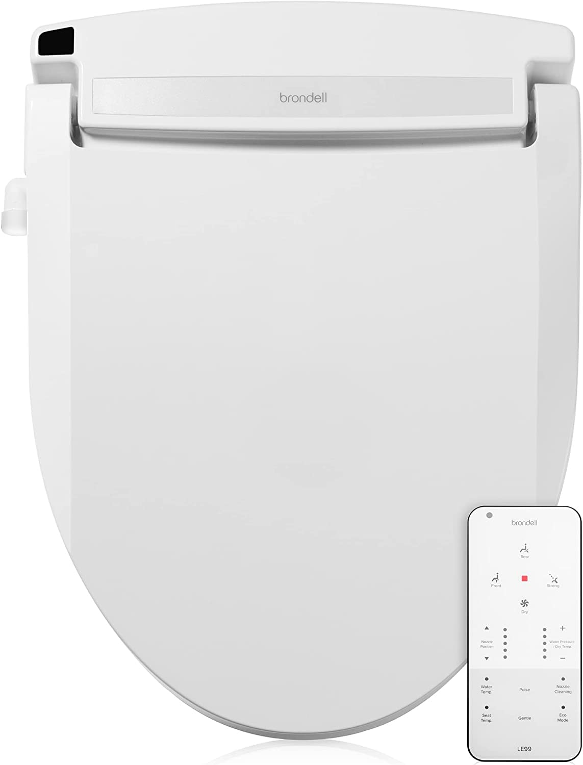 Brondell LE99 bidet seat with remote for easy programmable control