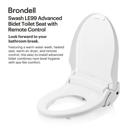 Brondell LE99 warm air dryer delivers gentle drying.