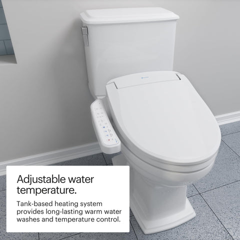 Brondell SE400 self-clean nozzle keeps wash hygienic with automatic cycles.