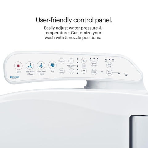 Brondell SE400 warm air dryer for hands-free drying and comfort.