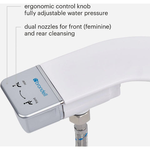 Brondell SS-250 retractable sprayer keeps bathroom tidy.