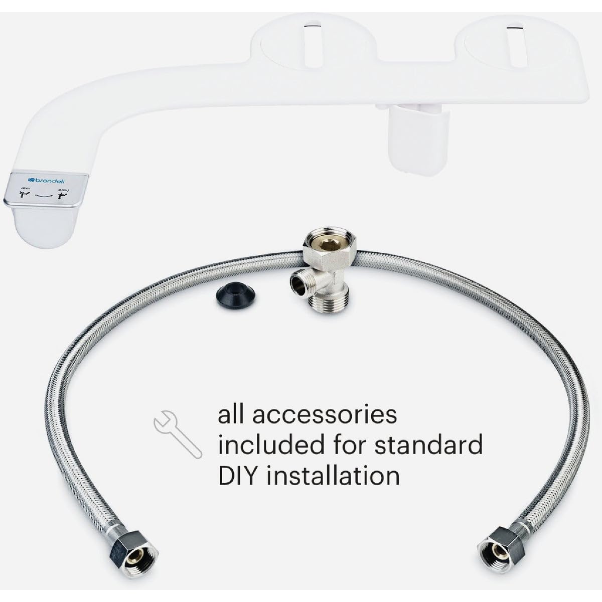 Brondell SS-250 tool-free installation in minutes.