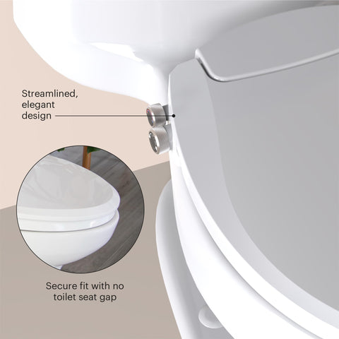 Brondell Swash soft-close lid for quiet, smooth closing.