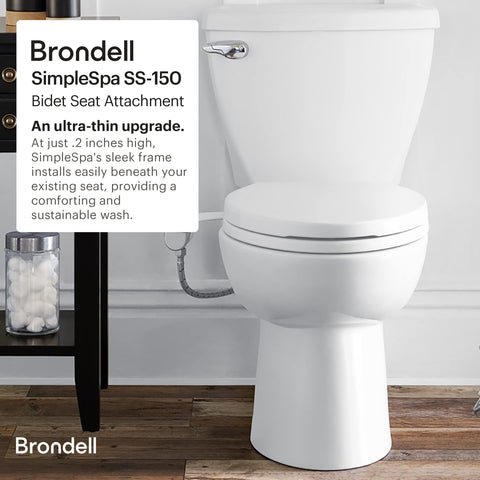 Brondell Thinline SimpleSpa SS-150 retractable nozzle showing self-cleaning action