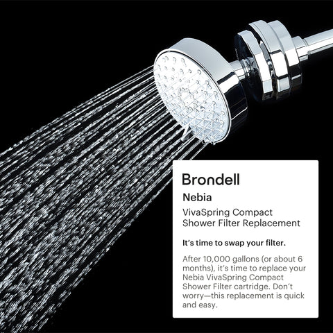 Brondell VivaSpring FF-30 replacement cartridge highlighting compact design for quick replacements.
