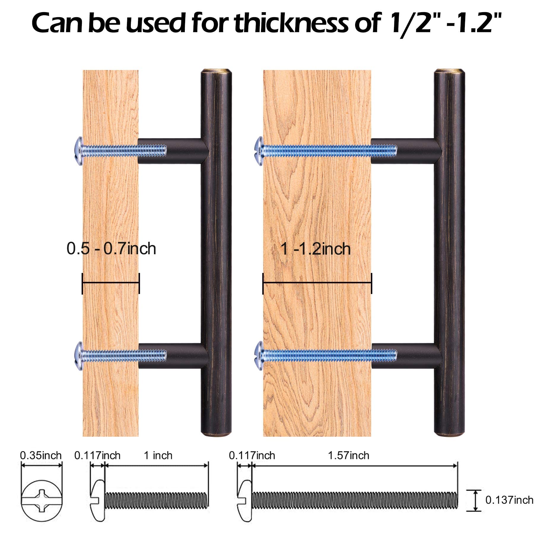BRONZEHOMM 5-38 inch length cabinet pull elevates kitchen hardware.
