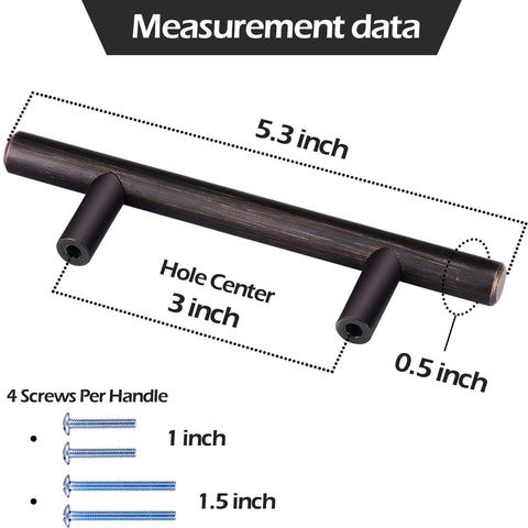 BRONZEHOMM oil-rubbed-bronze drawer pull 136mm adds timeless style.