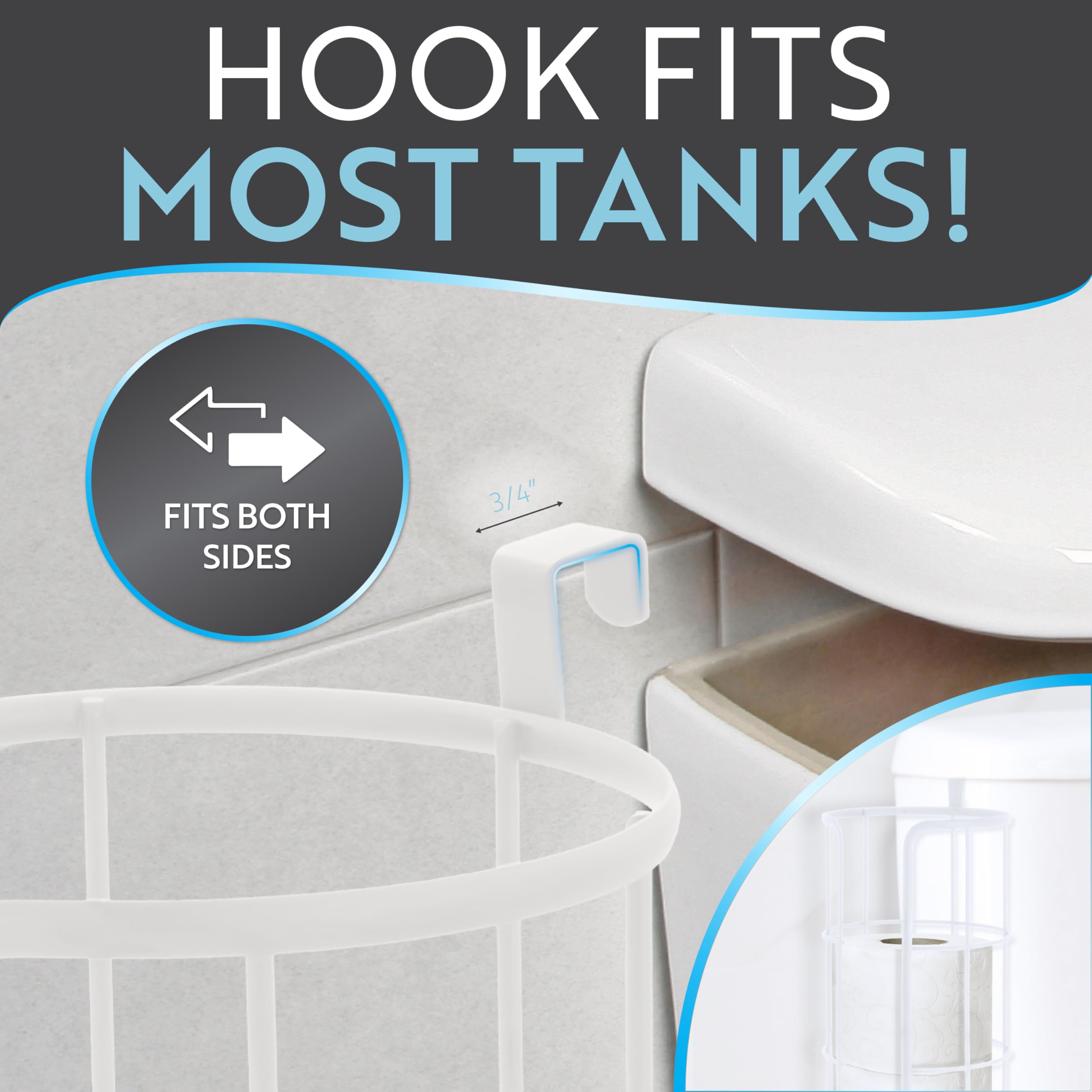 Brookstone modern bathroom décor in matte white finish for versatile styling