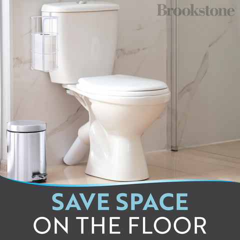 Brookstone reserve three-roll storage with open compartment for extra rolls