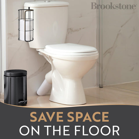 Brookstone Reserve extra-roll storage in matte black, holds up to three rolls