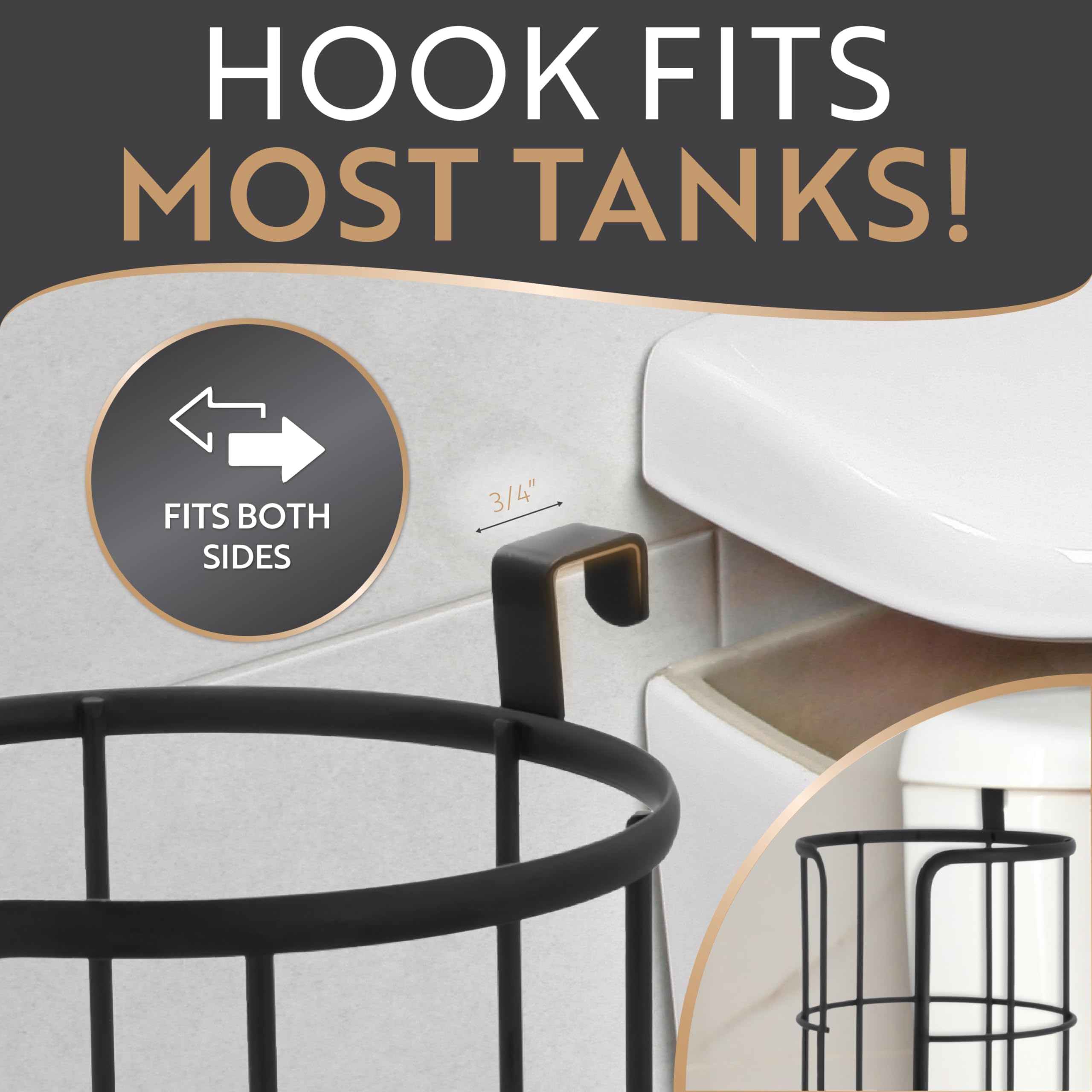 Brookstone Reserve modern bathroom decor with matte black finish