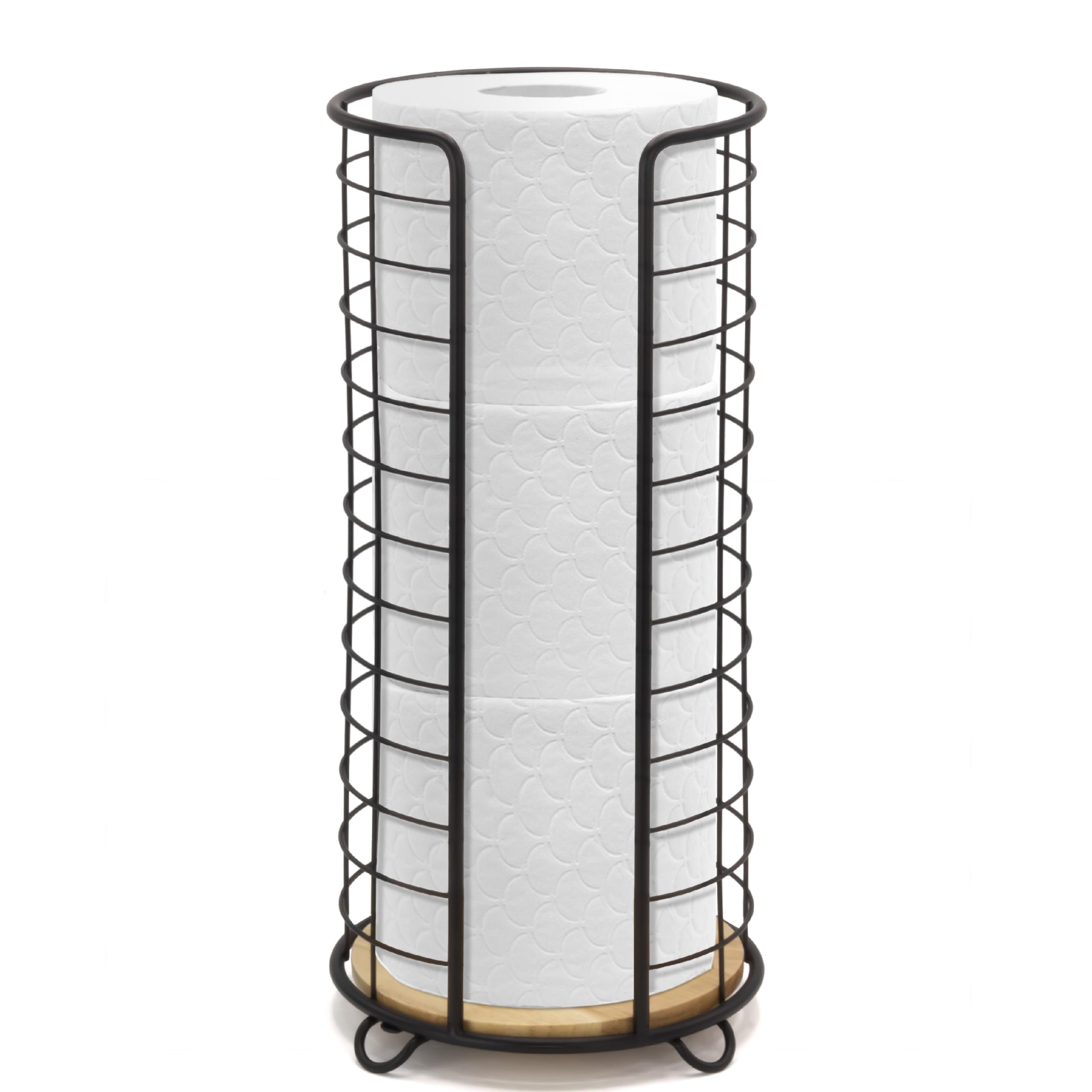 Freestanding Brookstone design positioned beside the toilet for easy access.
