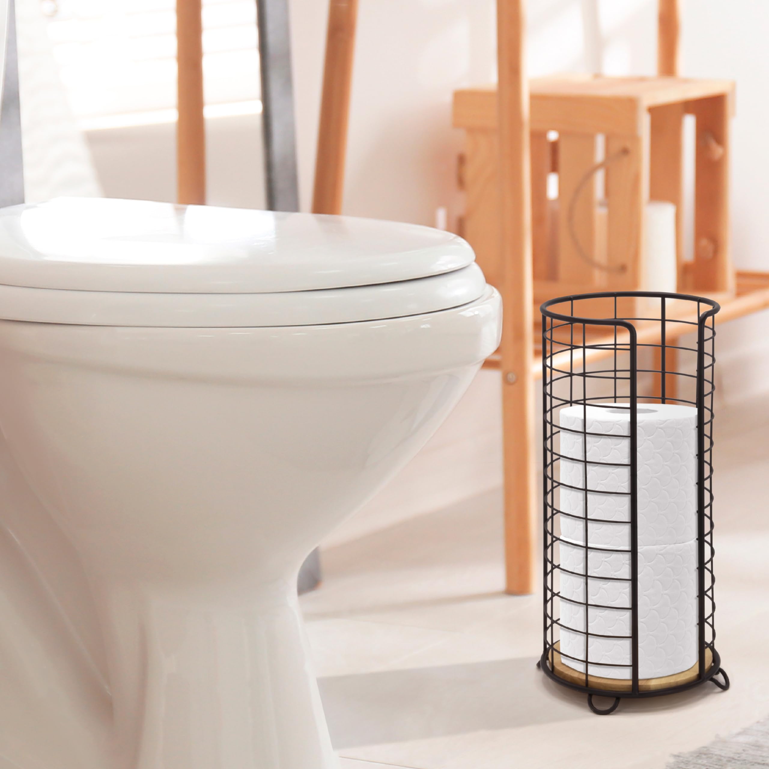 Open-top access enables simple one-handed roll replacement.