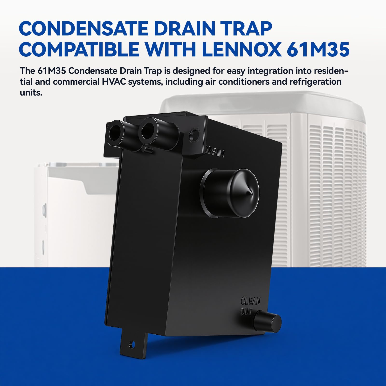 BROQIXIN condensate trap packaging highlighting complete component set