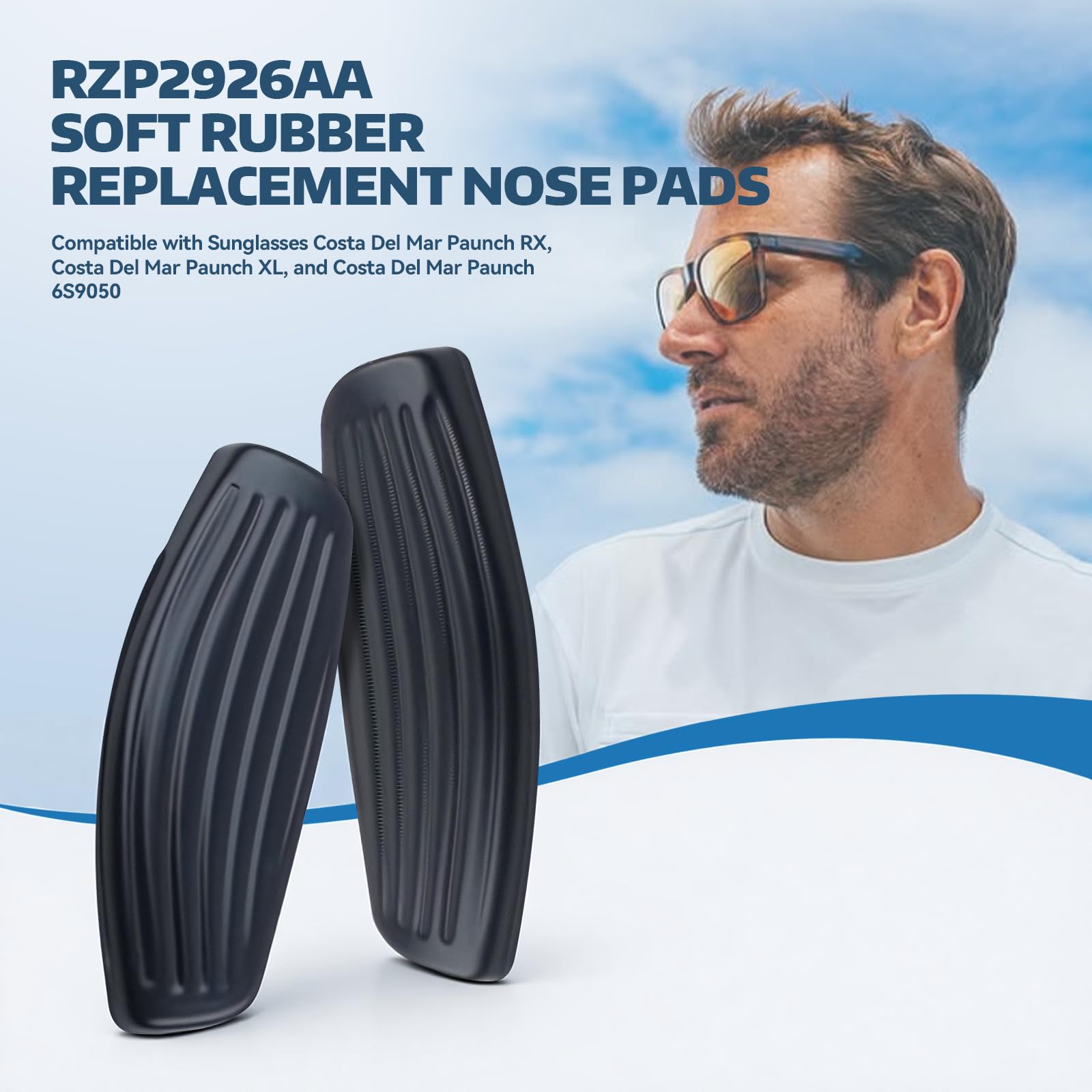 BROQIXIN nose pads for Costa Paunch XL delivering cushioned wear