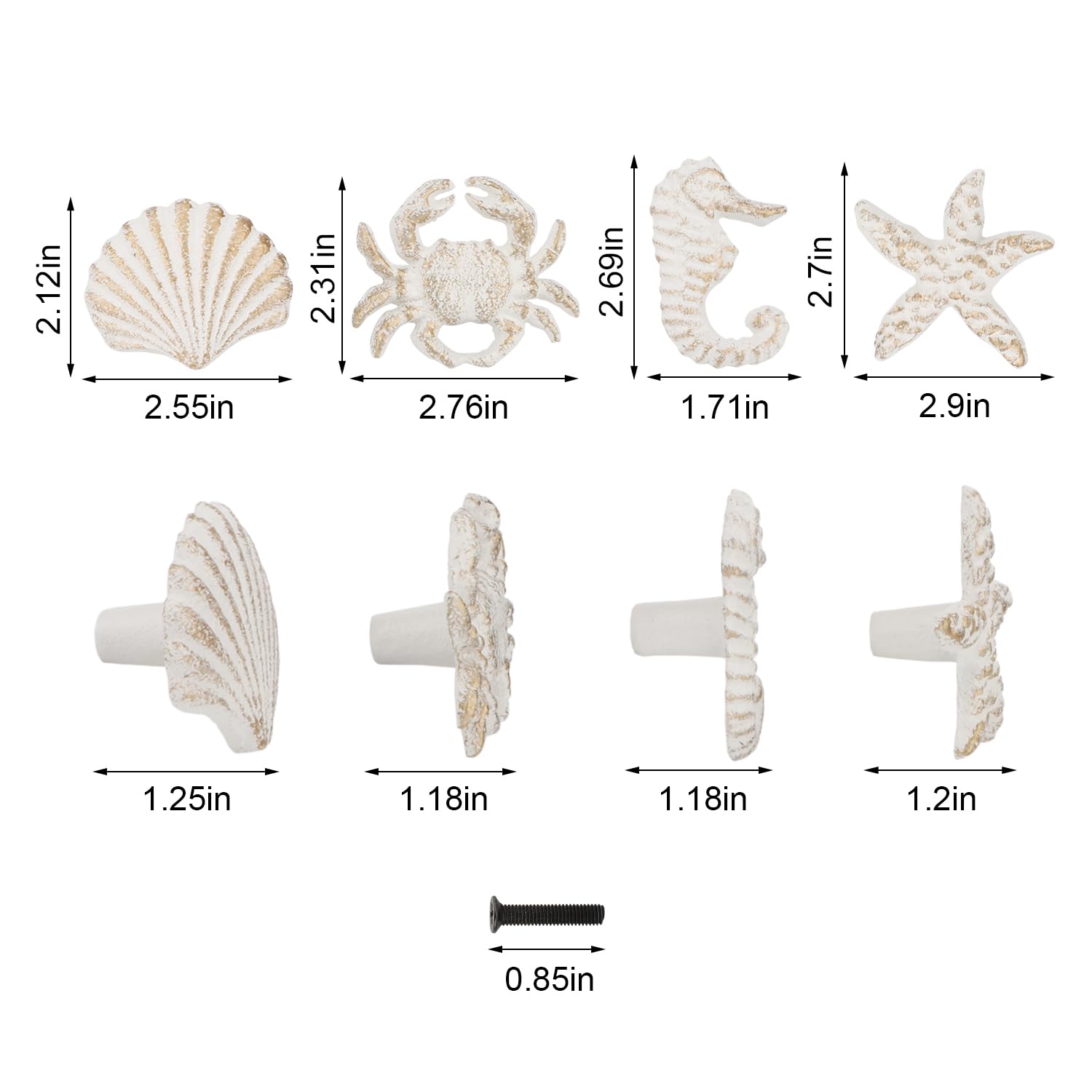 Brosay seahorse knob detail for a coastal furniture refresh.