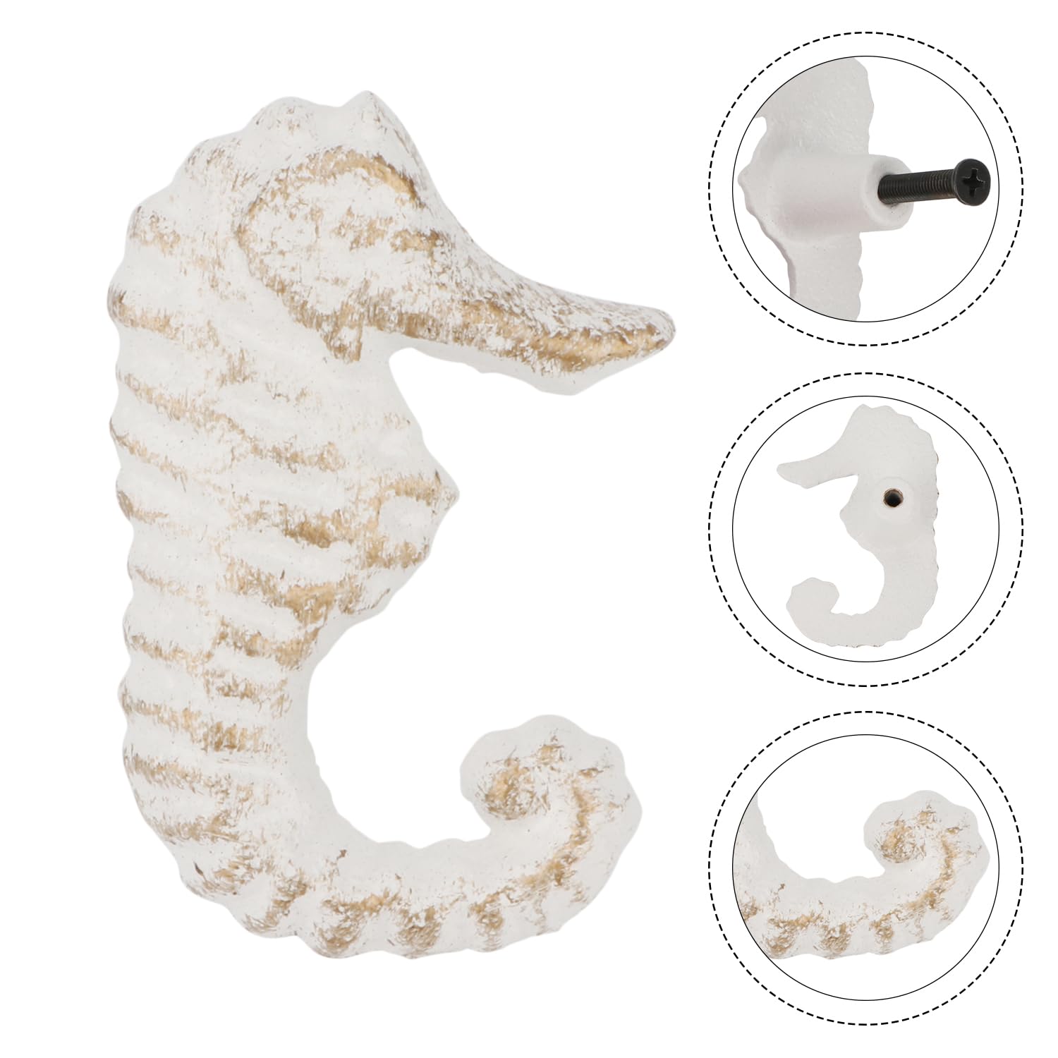 Brosay white finish knob detail suitable for several rooms.