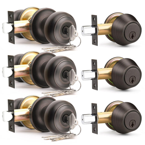 Brotima keyed-alike front door knob bundled for easy, shared access.