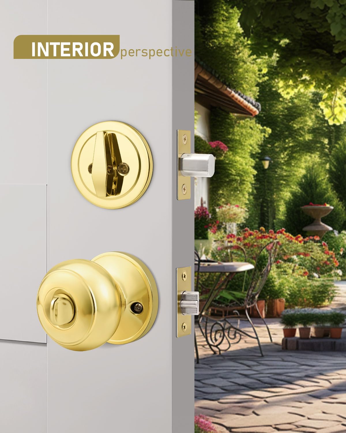 Brotima adjustable latch fits 2 3/8 and 2 3/4 inch doors.