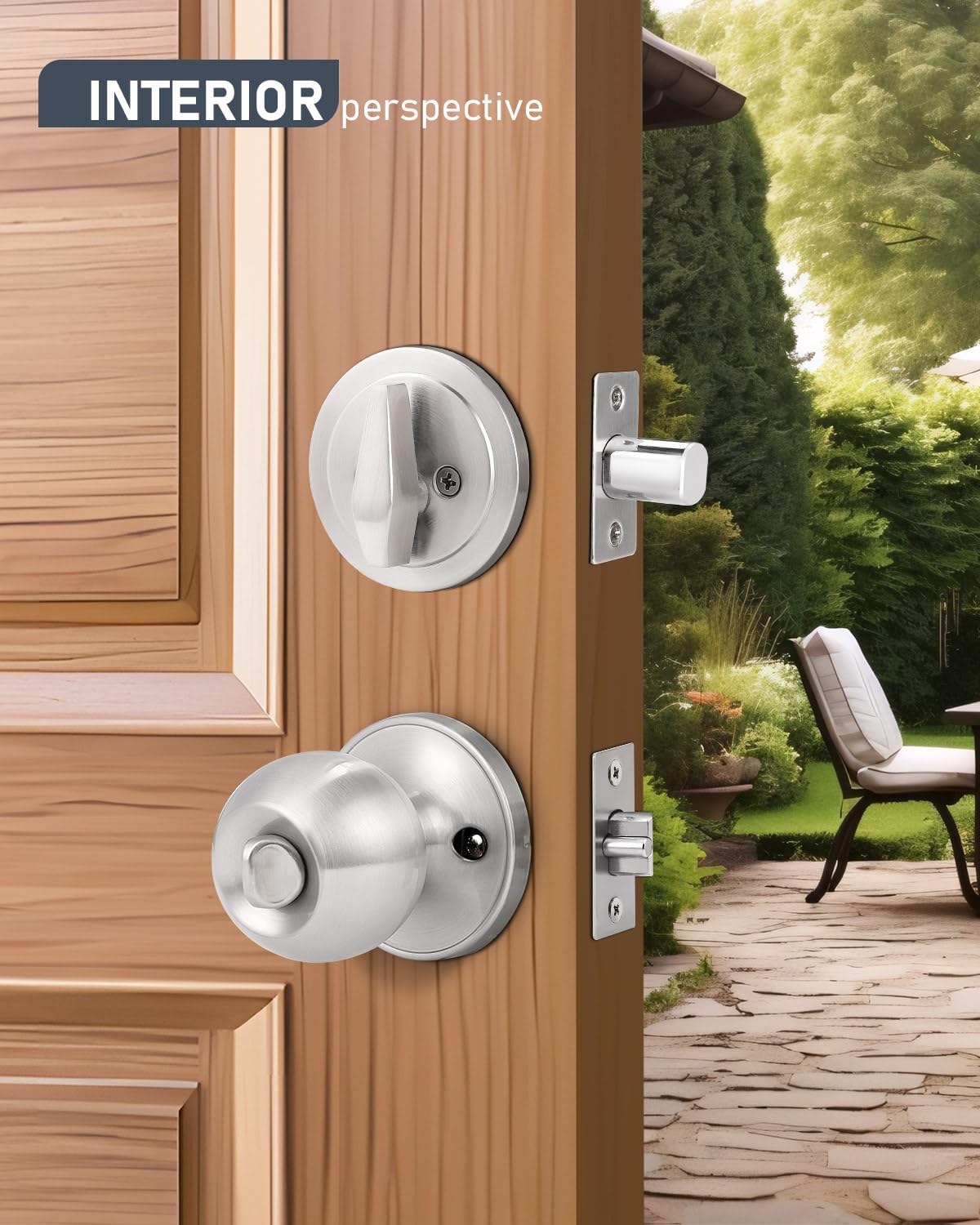 Brotima easy DIY installation with adjustable latch for 2-3/8 and 2-3/4 inch doors