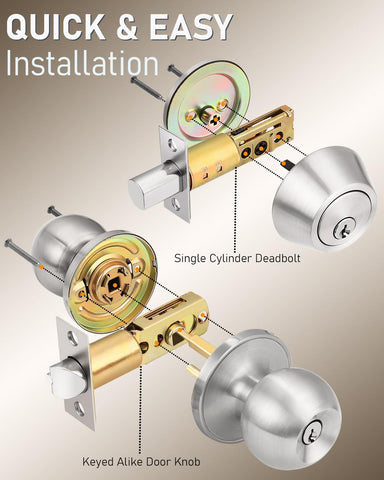 Brotima heavy-duty stainless steel lockset designed for daily use.