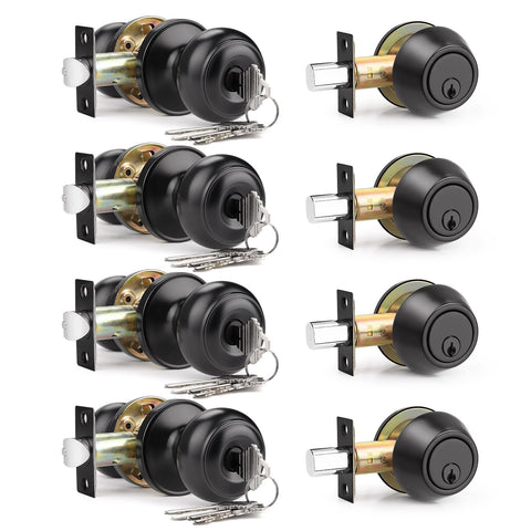Brotima keyed-alike front door knob simplifies access with a single key.