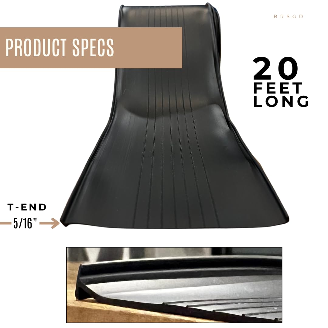 BRSGD easy-install bottom seal slides into the aluminum retainer without screws.