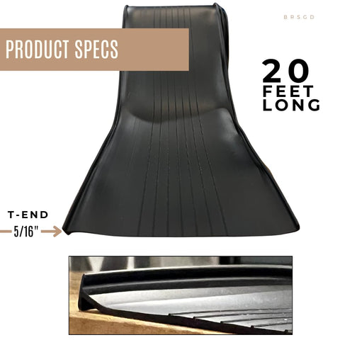 BRSGD easy-install bottom seal slides into the aluminum retainer without screws.